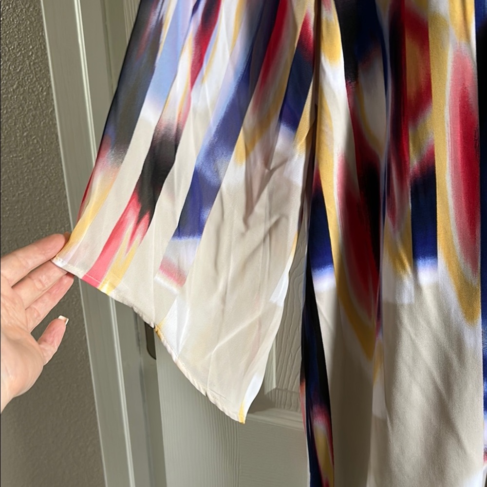 JM Collection Multicolor Abstract Blouse NWT 3X - Picture 3 of 7